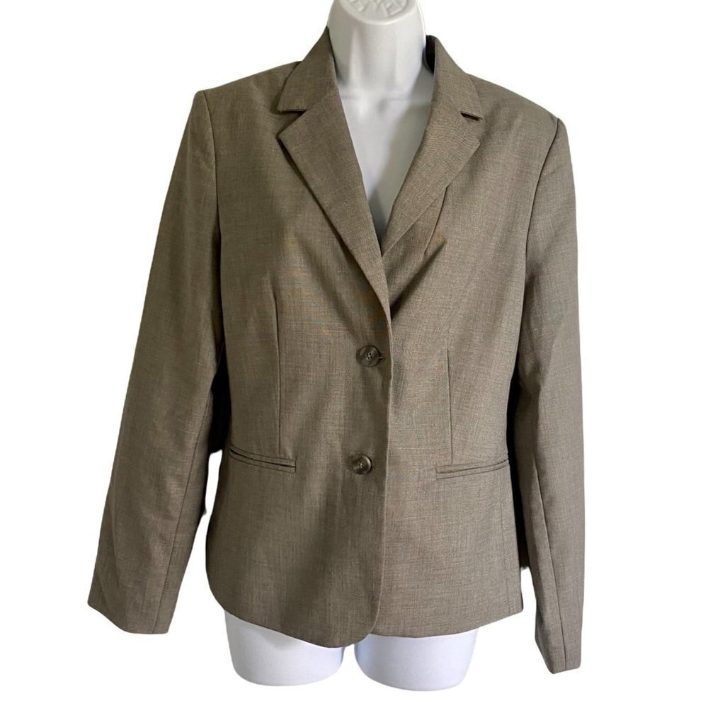Jaclyn Smith 2 Button Grey Womens Blazer Jacket Size 8